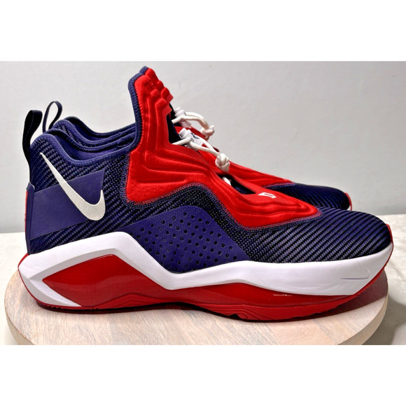 Nike LeBron Soldier 14 “USA” Navy/Red/White Basketball Shoes Size 17 Rare - Picture 6 of 11